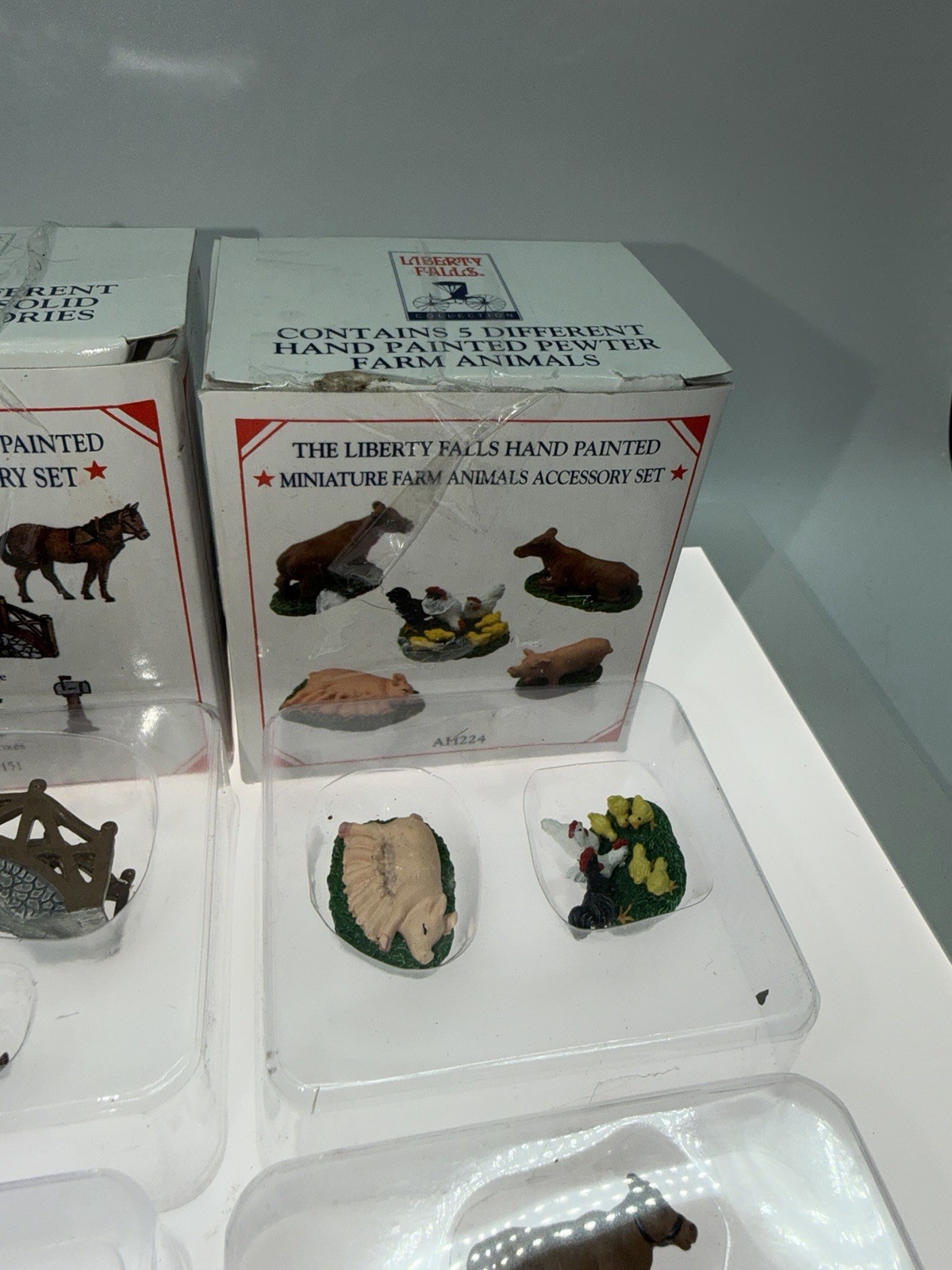 Liberty Falls Pewter Hand Painted Figurines In Original Boxes AH 236 51 224