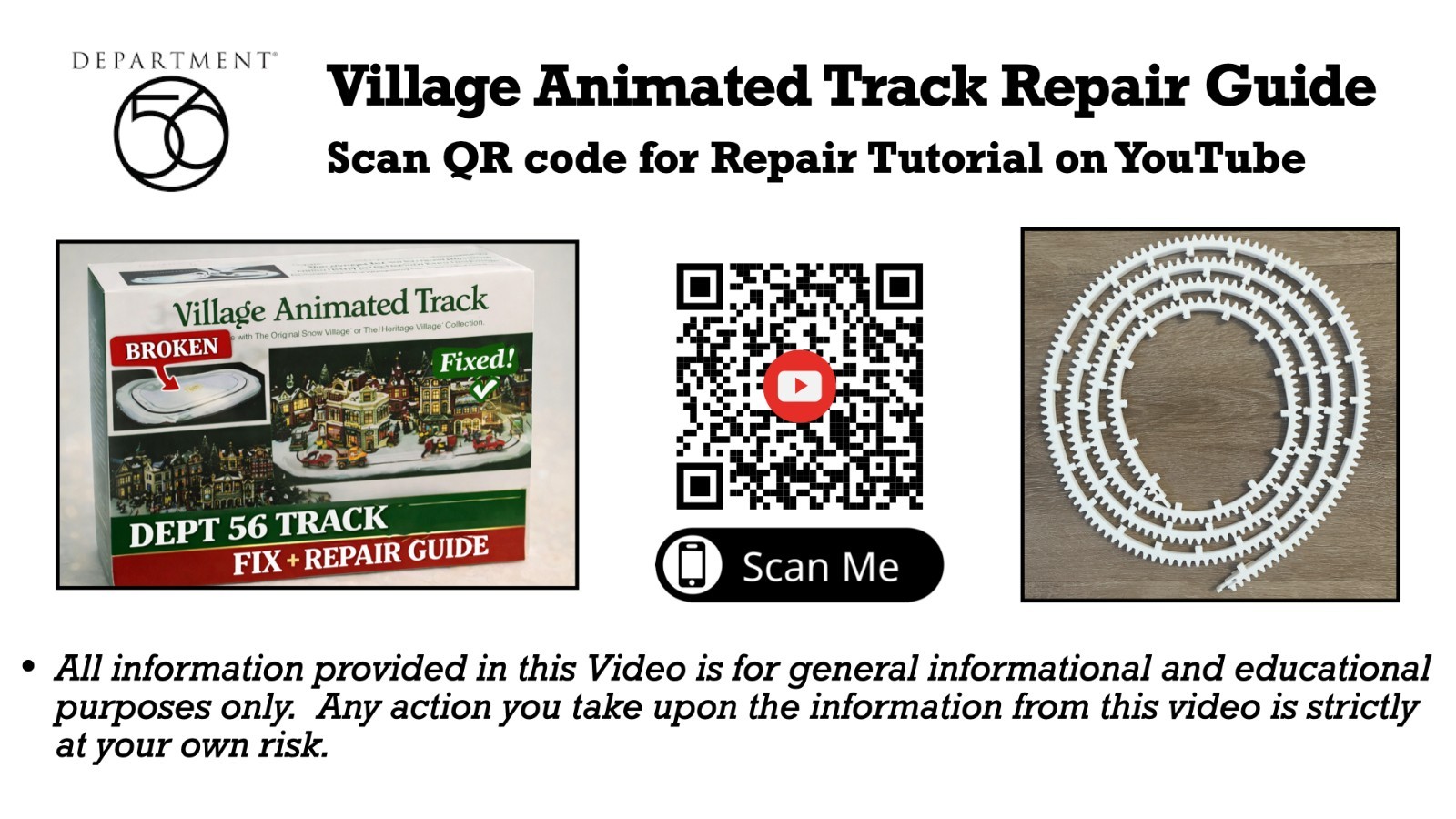 Department 56 Village Animated Track Replacement Belt (TRACK NOT FOR SALE)