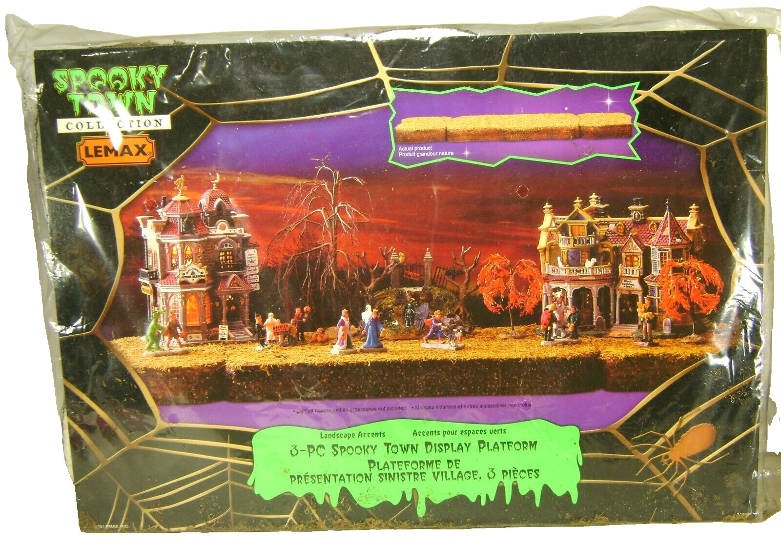 Lemax 34984 3-PC SPOOKY TOWN DISPLAY PLATFORM Landscape Base NIP RARE RETIRED I