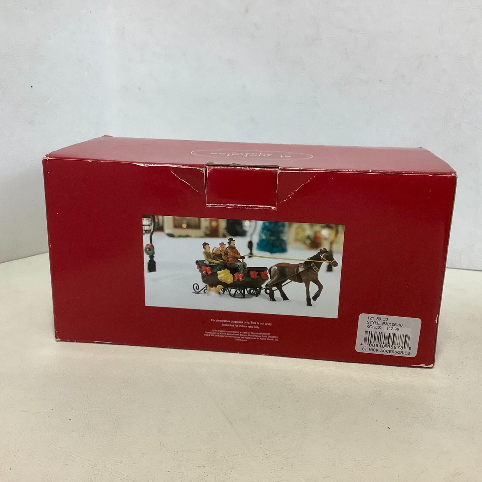St Nicholas Square Sleigh Ride Christmas w/Box