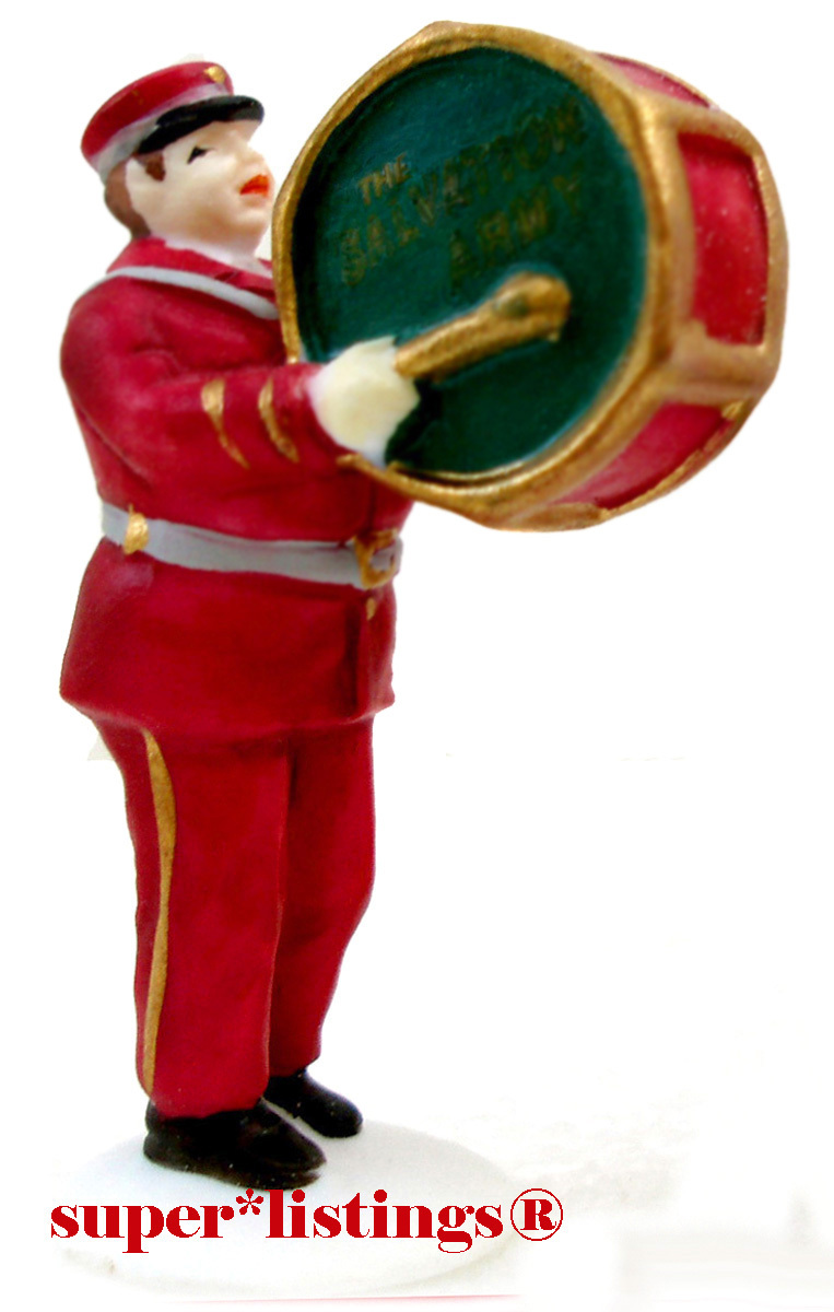 Dept. 56 Salvation Army Band Member Musician with Bass Drum CIC 59854