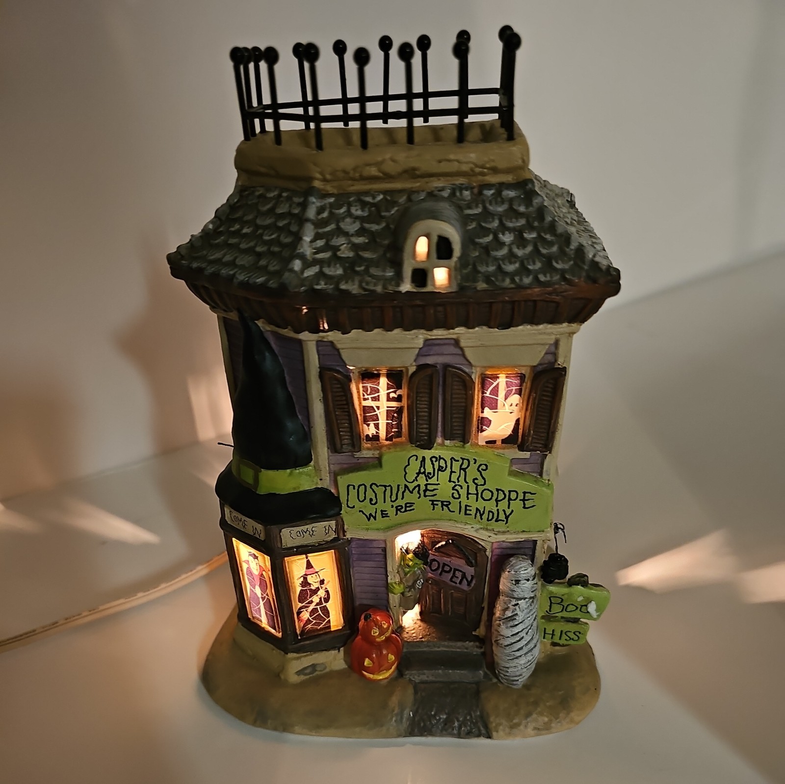 Holiday Inspiration Halloween Village Lighted House Casper’s Costume Shoppe