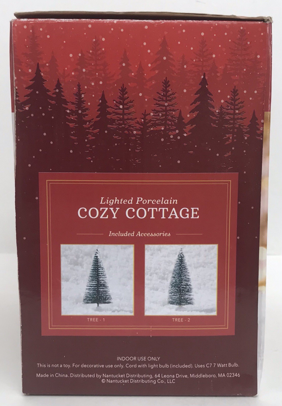 Cozy Cottage Christmas Tree Shops Lighted Porcelain Village Building