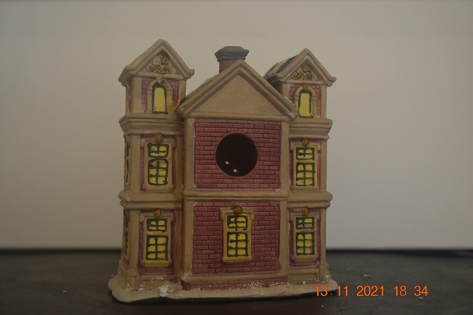 Library Porcelain Lighted House 6 1/2″ Collectible