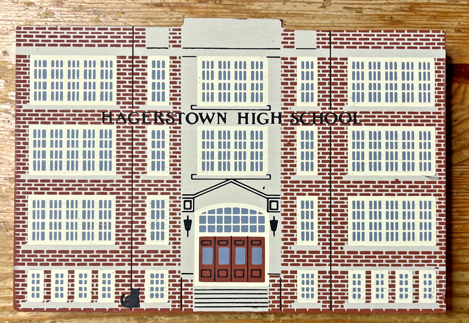 Hagerstown High School Shelf Sitter Wood Village Wooden Building Maryland MD