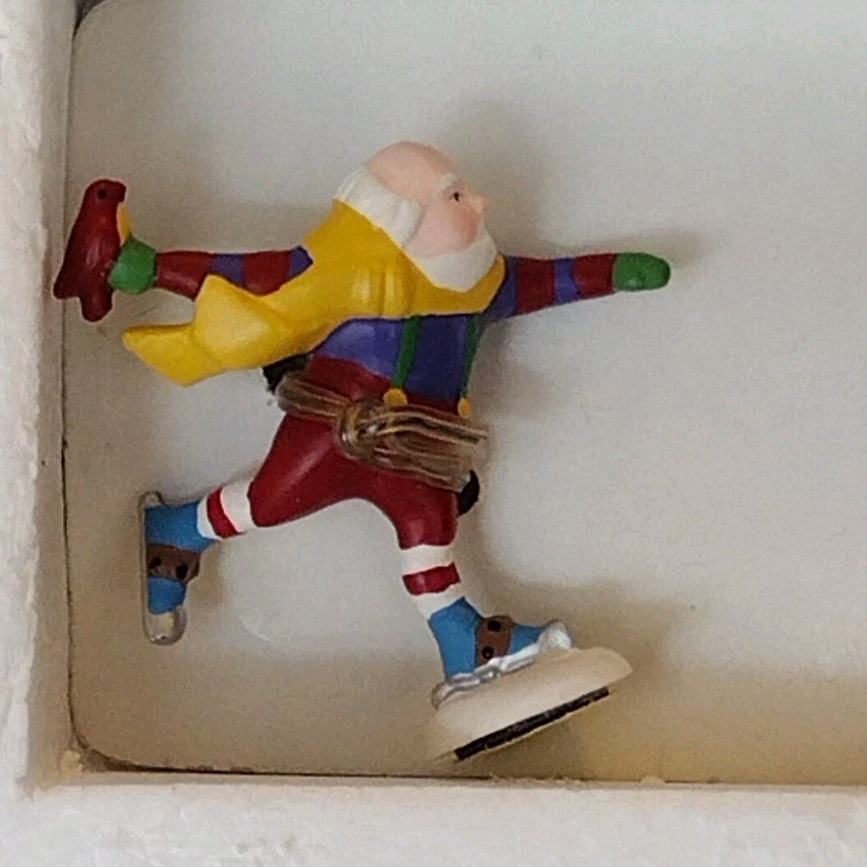 Department 56 Elves On Ice Set of 4 for Village Animated Skating Pond