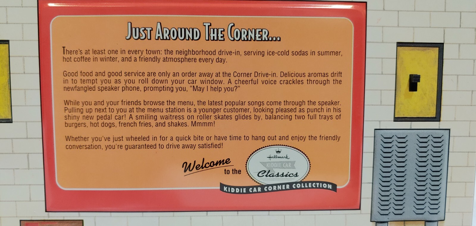 Hallmark Kiddie Car Classic “Corner Drive In” COA 1997