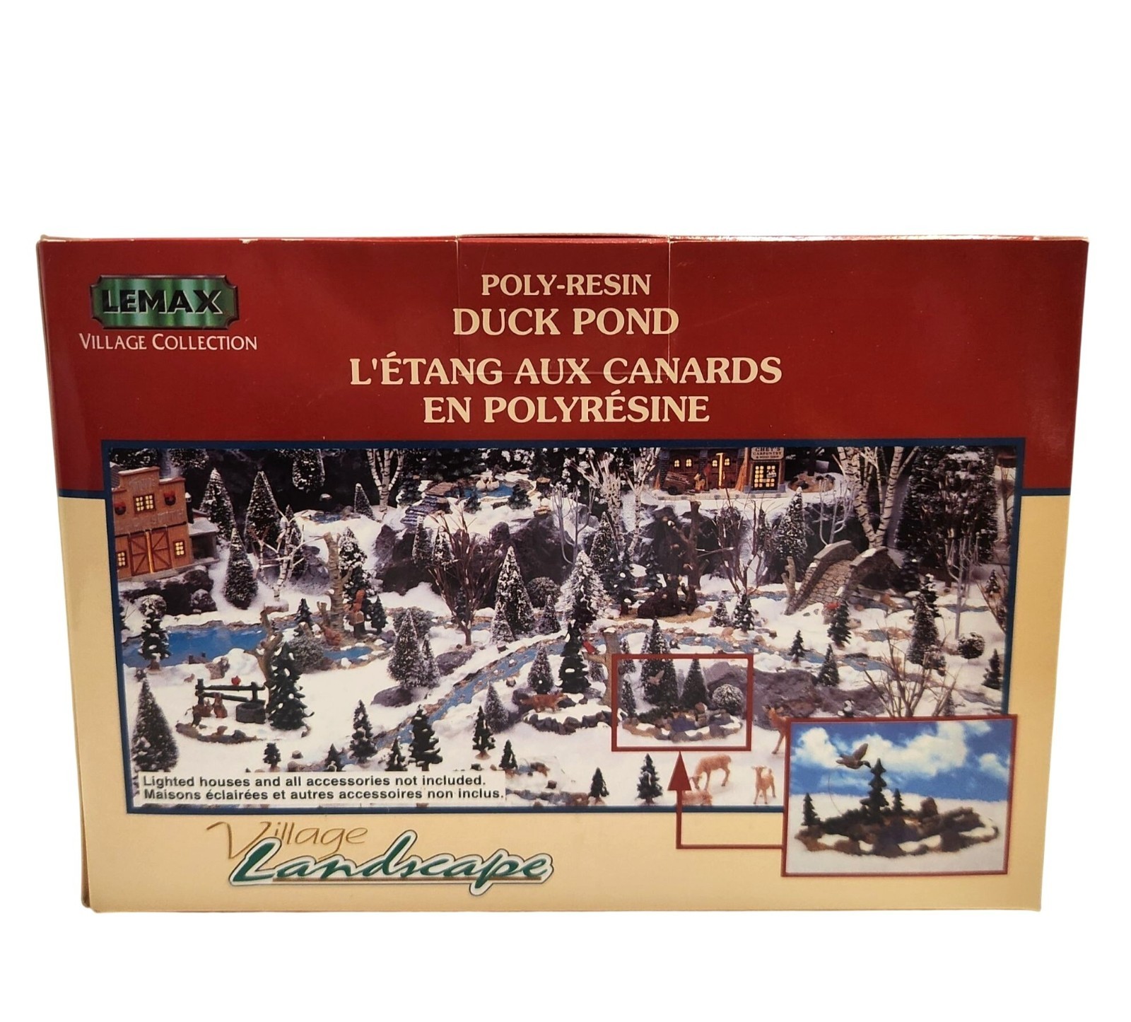 Lemax Polyresin Duck Pond Village Collection Winter Scene