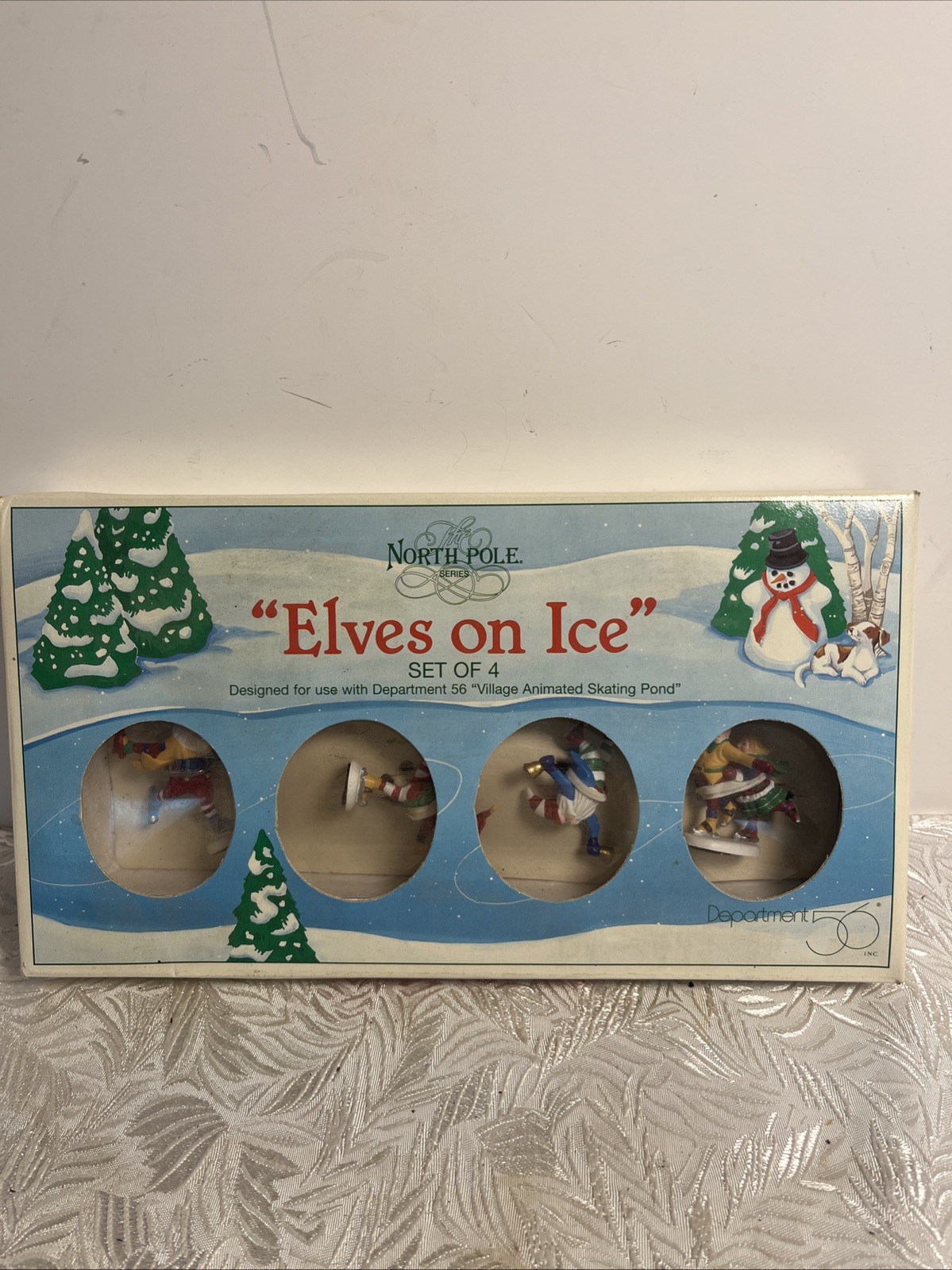 Department 56 North Pole Series Elves On Ice #52298 Christmas Vintage 1996 NEW