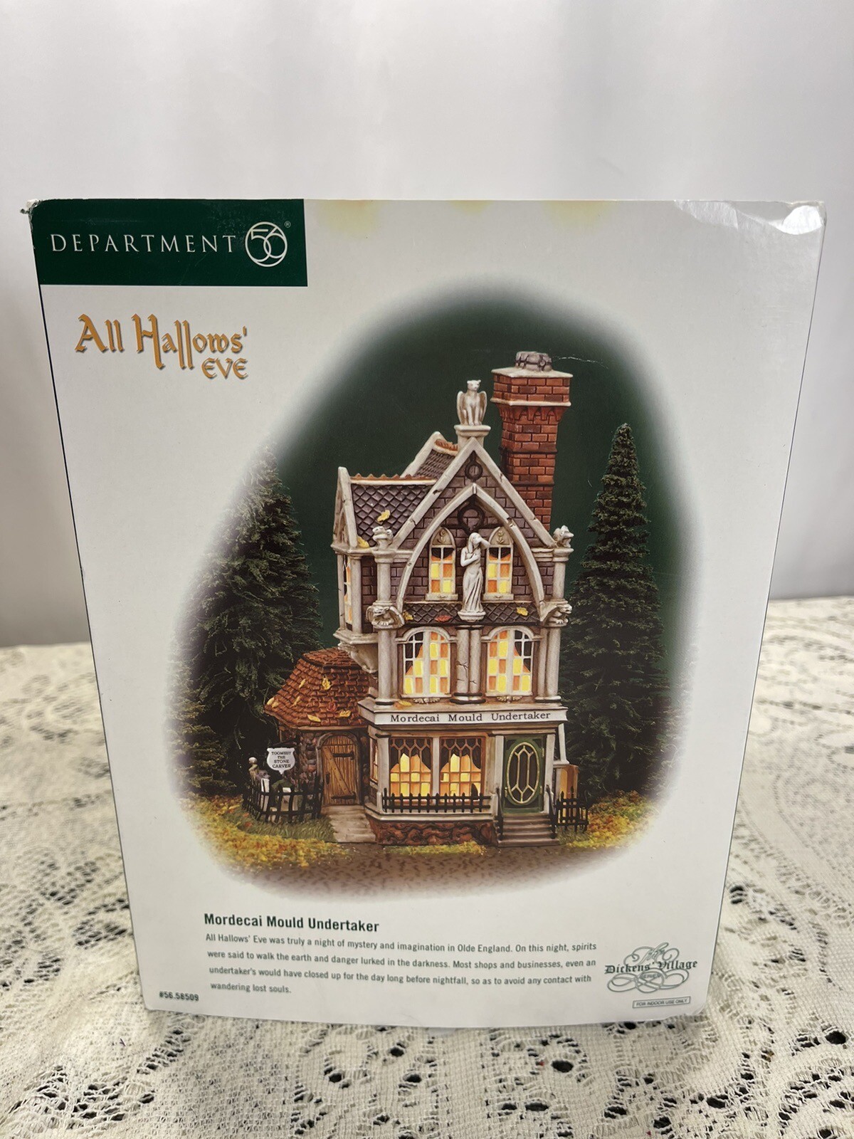 Dept 56 Mordecai Mould Undertaker Dickens All Hallows’ Eve Halloween W/Box EUC