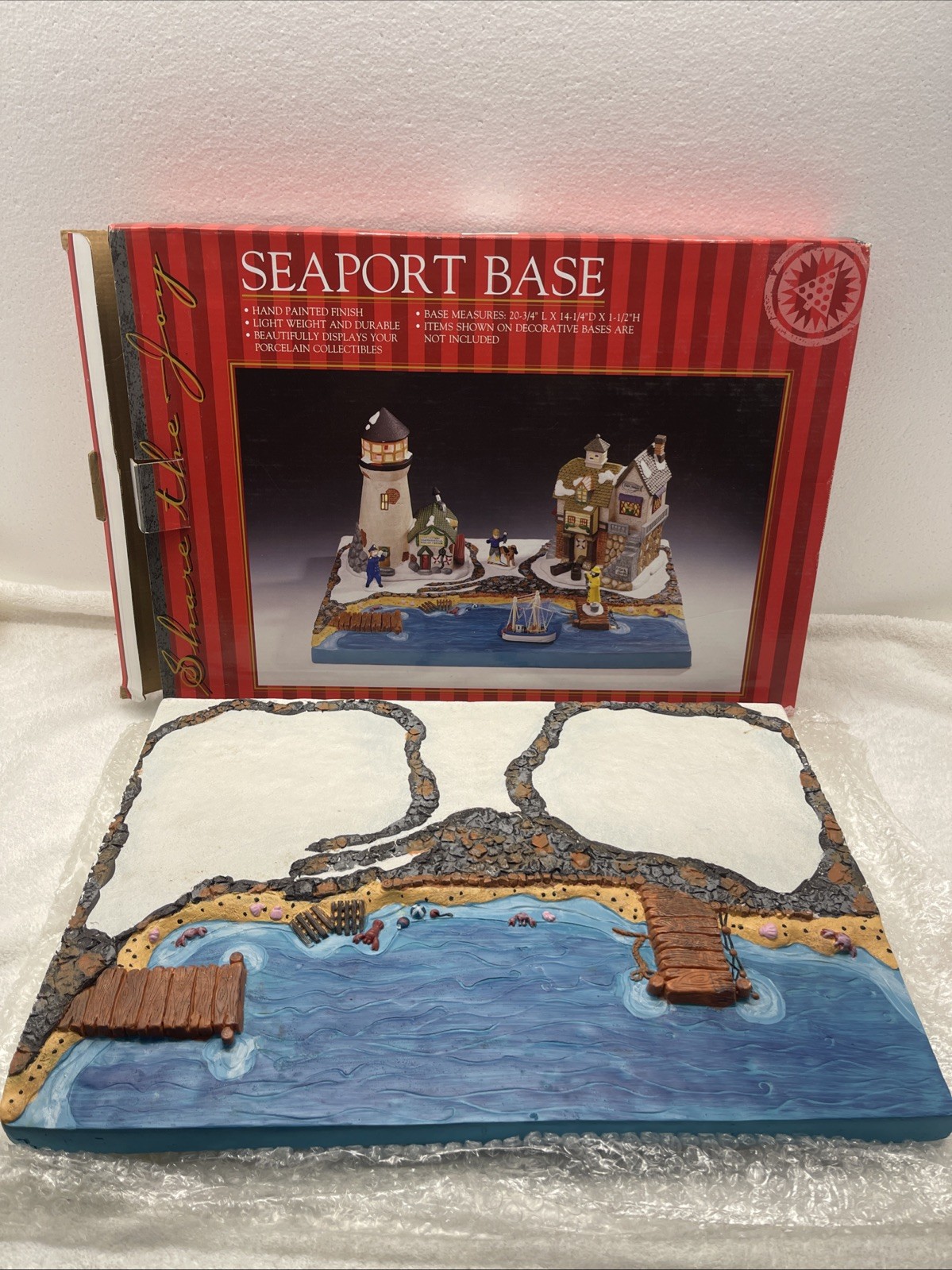 Share The Joy Hand Painted “Seaport Base ” For Porcelain Collectibles, Buildings