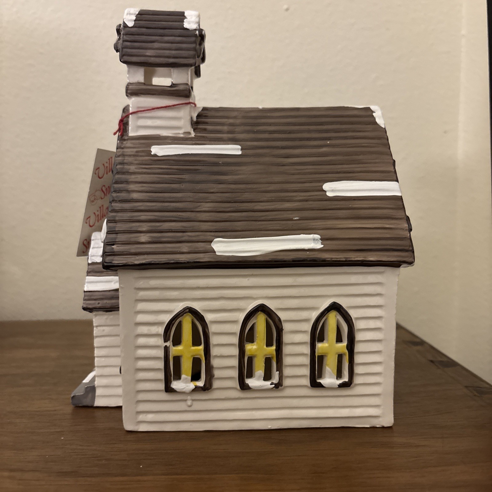 Rare Dept 56 Snow Village Wooden Church #5031-8 (1983-1985)-Excellent