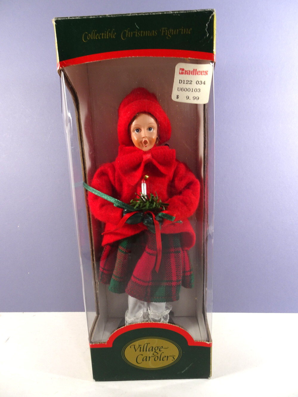 Vintage VILLAGE CAROLERS Collectible Christmas Girl Figure Holiday Home Decor