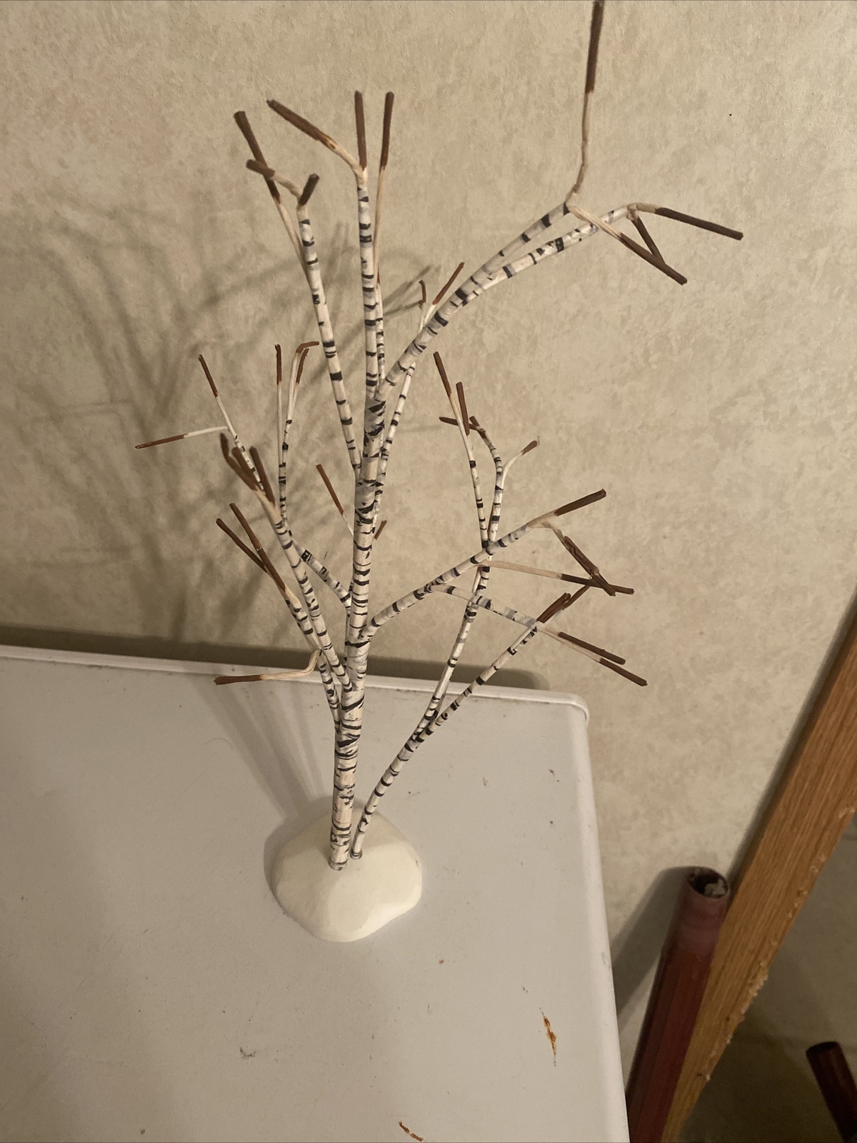 Dept 56 Village Winter Birch Tree Accessory White Large 12″