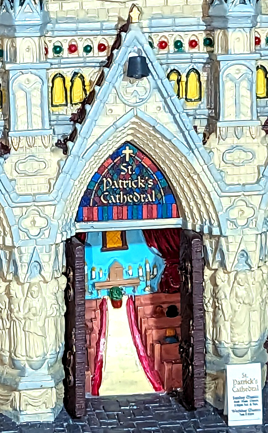 Lemax St Patricks Cathedral Facade Village Hanging Lighted Church Dublin Ireland
