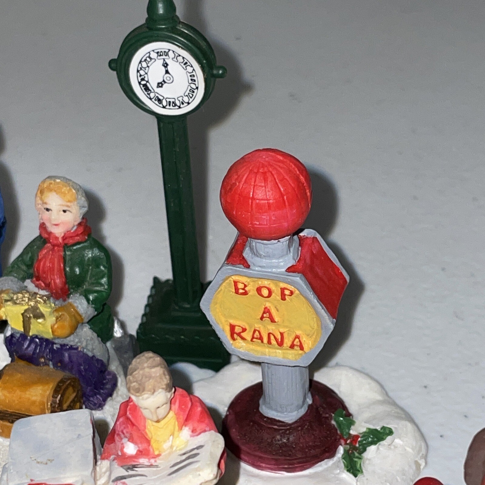 Vintage Christmas Village Figurine Lot Various Christmas Santa Clause Figures