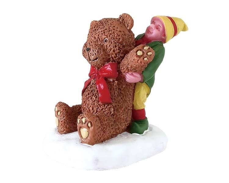 Lemax BIG BEAR #72554 NRFP Santa’s Wonderland Village 2017 Christmas Elf teddy *