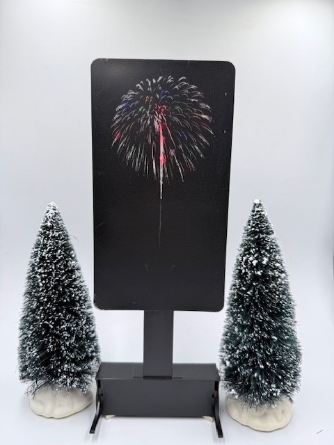 Lemax multi colored Fireworks #64082 Glow Blinking LED Animated Retired