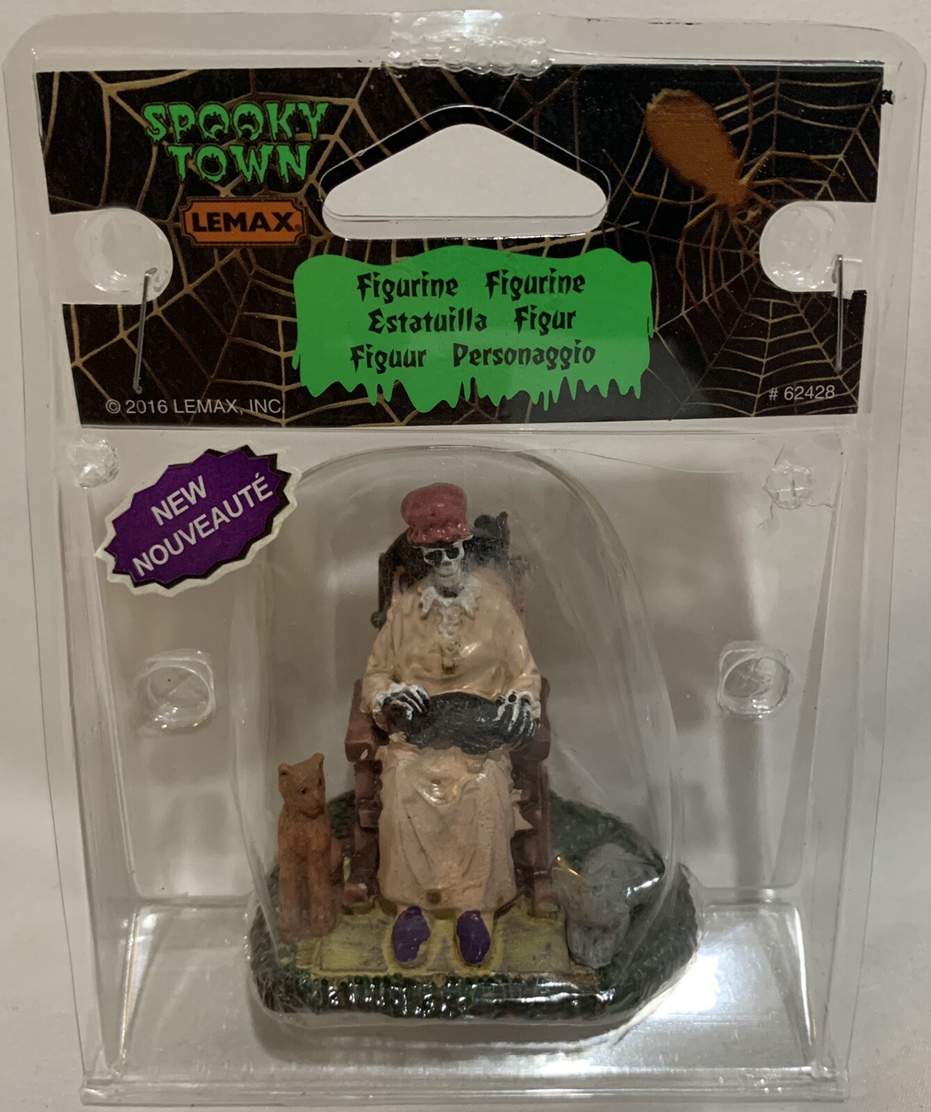 Lemax Spooky Town Former Cat Lady 62428 Halloween Figurine 2016 in Package