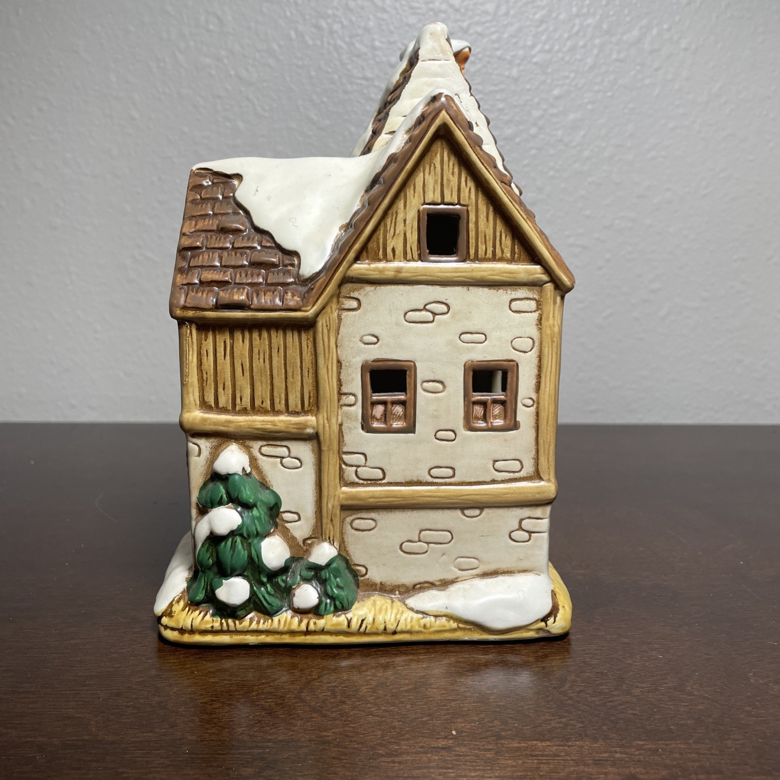 Rare 1990 Lefton Colonial Village Water Mill House Byron Wood Christmas