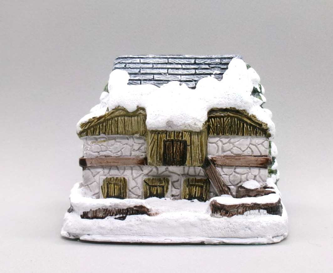 Vintage RSVP Stone Barn American Rustic Series Country Christmas Cottage 1989