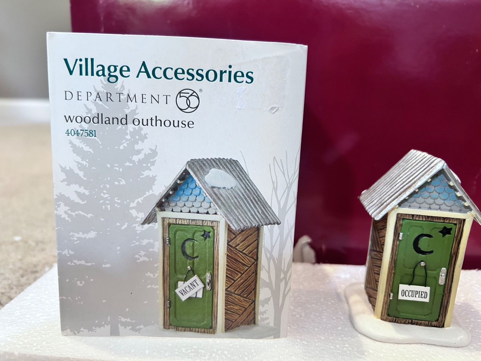Department 56 Village Accessories Woodland Outhouse In Box Retired Piece