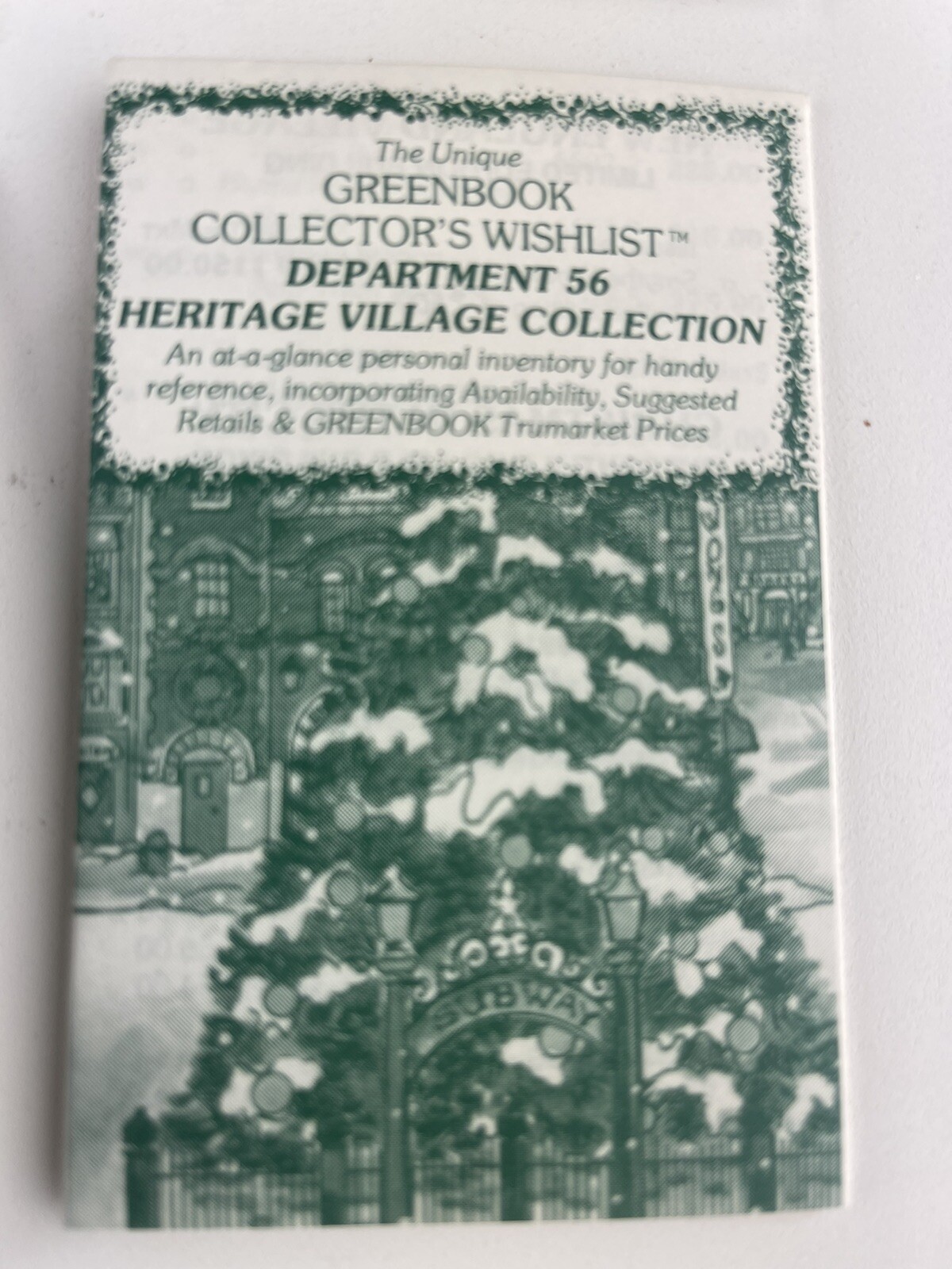 Dept 56 Heritage Village 1995 Greenbooks Collectors Wishlist, Stamps & Postcards