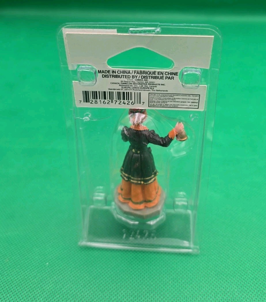 Lemax School Marm Figurine 72426 New 2007 Polyresin Village Teacher Bell