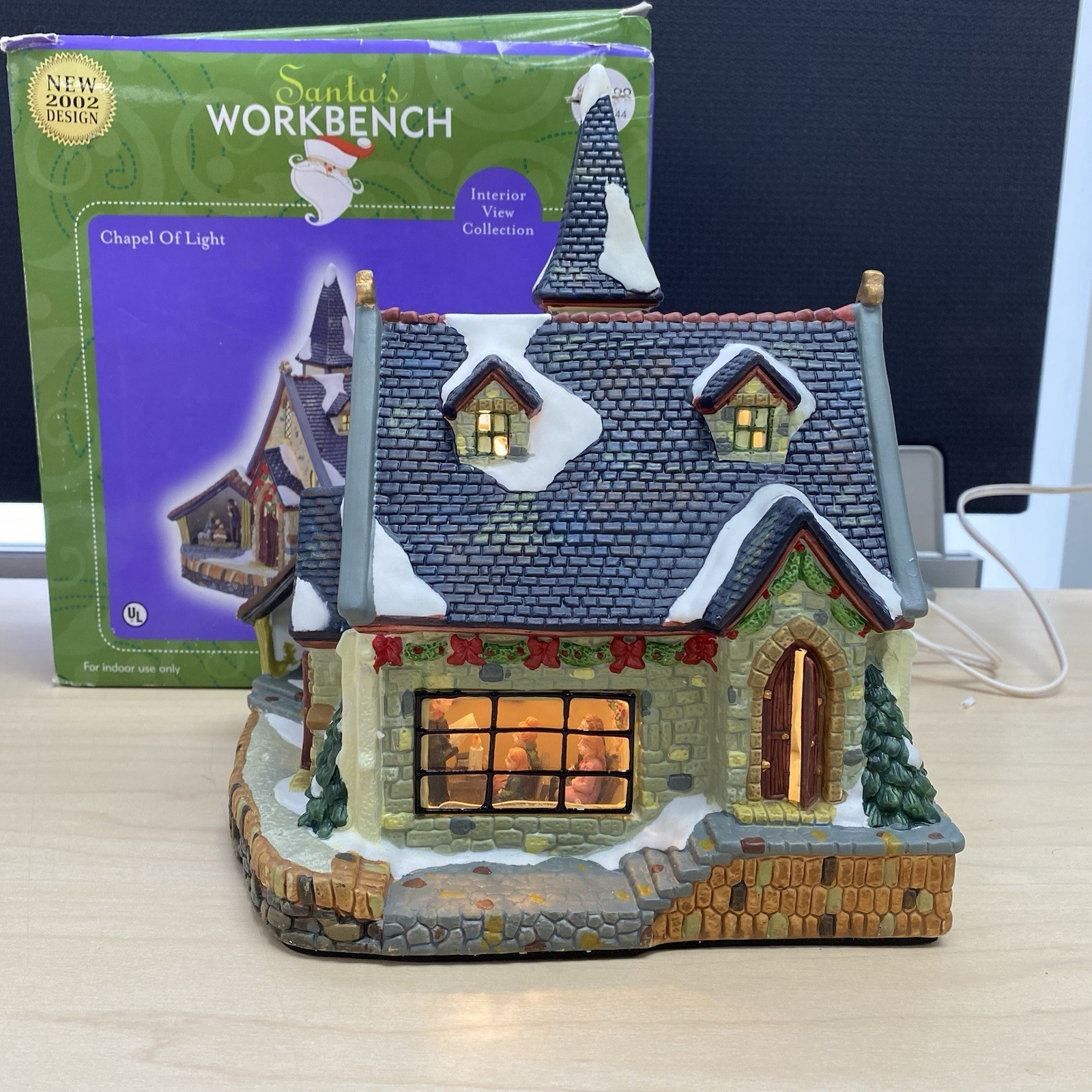 Santa’s Workbench Chapel Of Light Interior View Collection Christmas Village