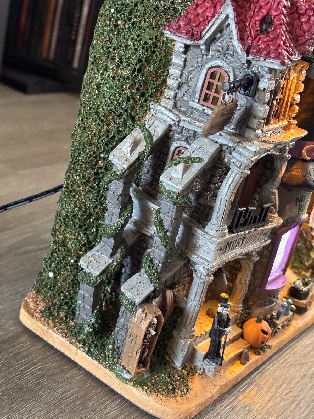 Lemax Michaels Exclusive Spooky Town Halloween Village Raven Hill As Is No Moon
