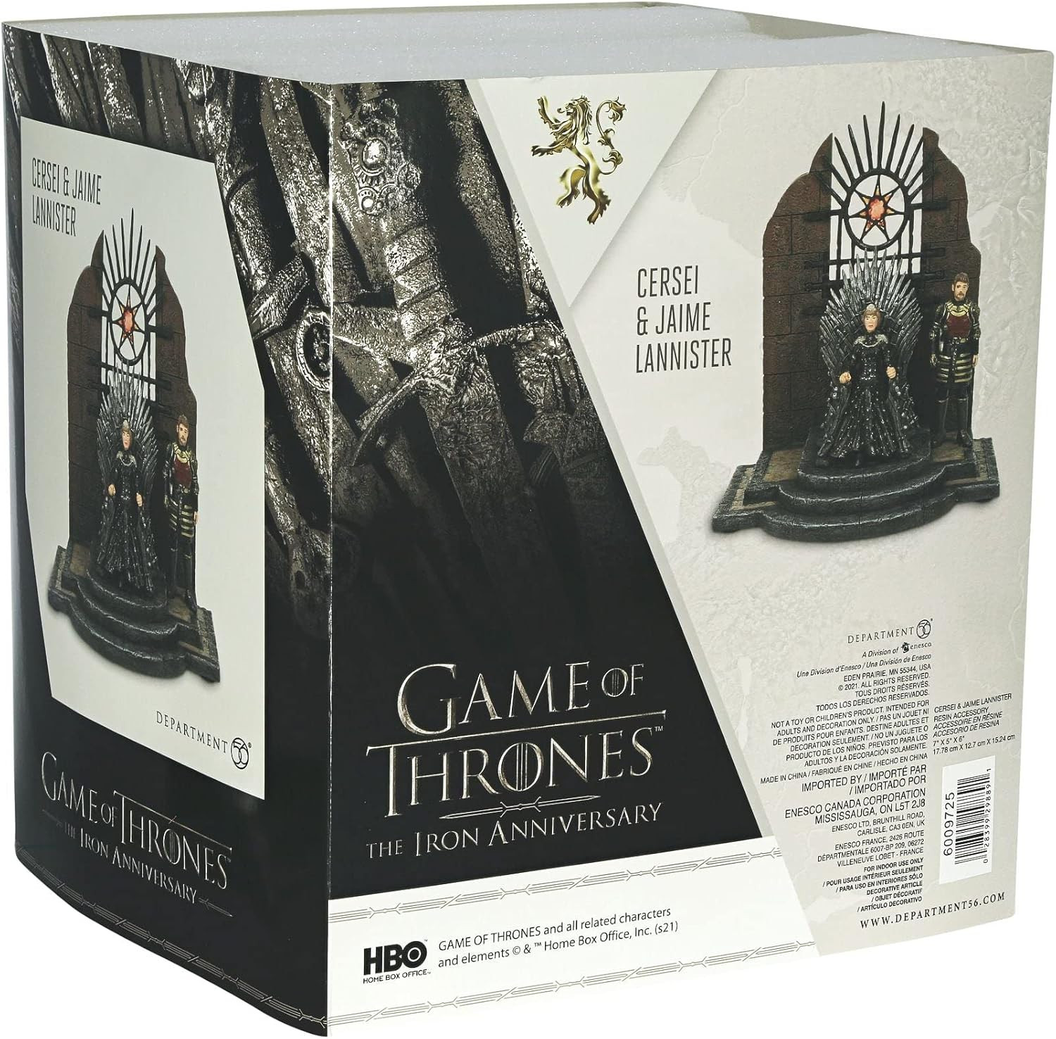 Game of Thrones Village Accessories Cersei and Jaime Lannister Figurine, 6.89 In