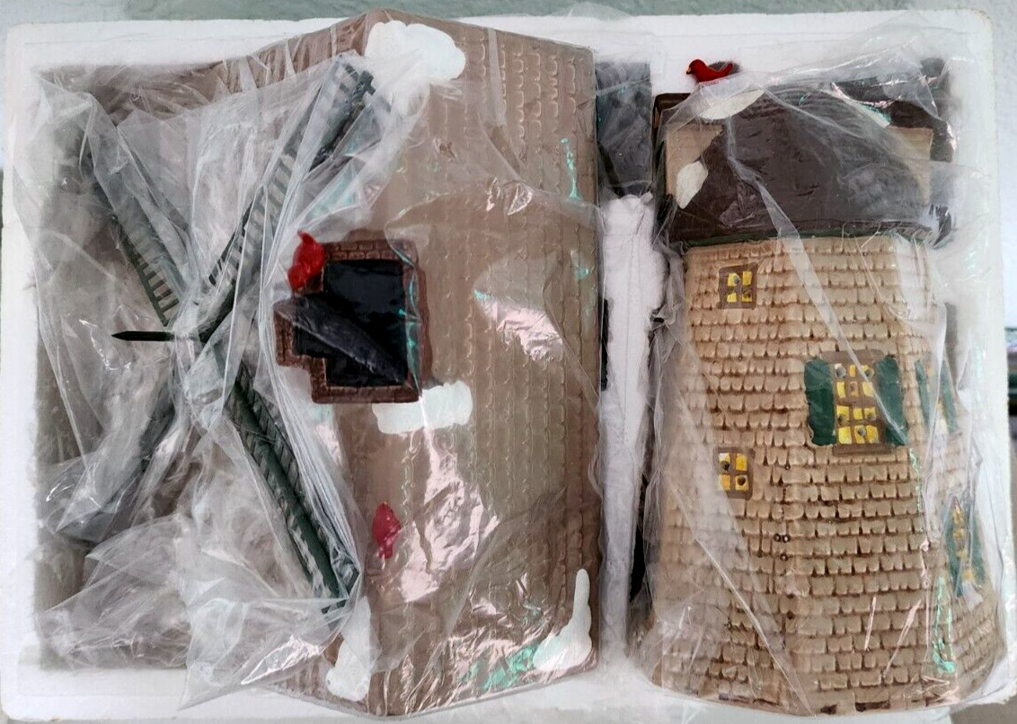 Dept 56 Snow Village Home Sweet Home House & Windmill 1988 #5126-8 Brand New