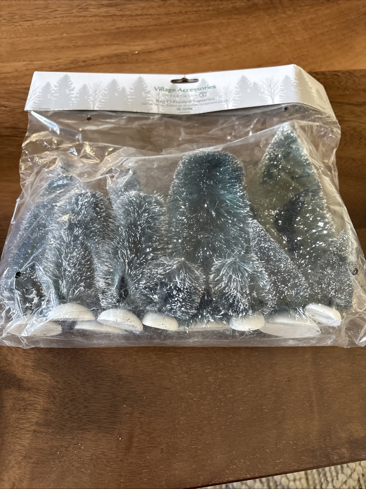 Dept 56 General Village BAG O FROSTED TOPIARIES SET OF 10 NEW IN BAG 56.52996