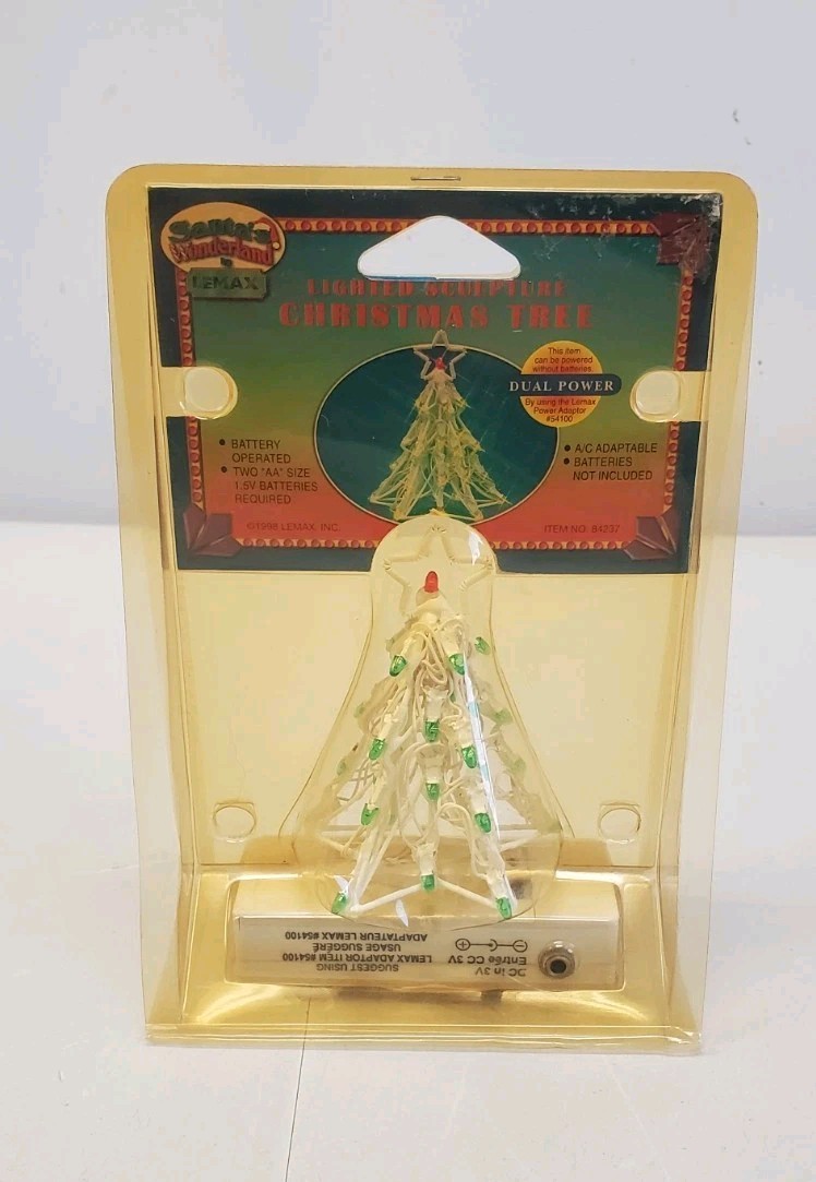 Lemax Village Collection Lighted Sculpture Christmas Tree Battery Operated New