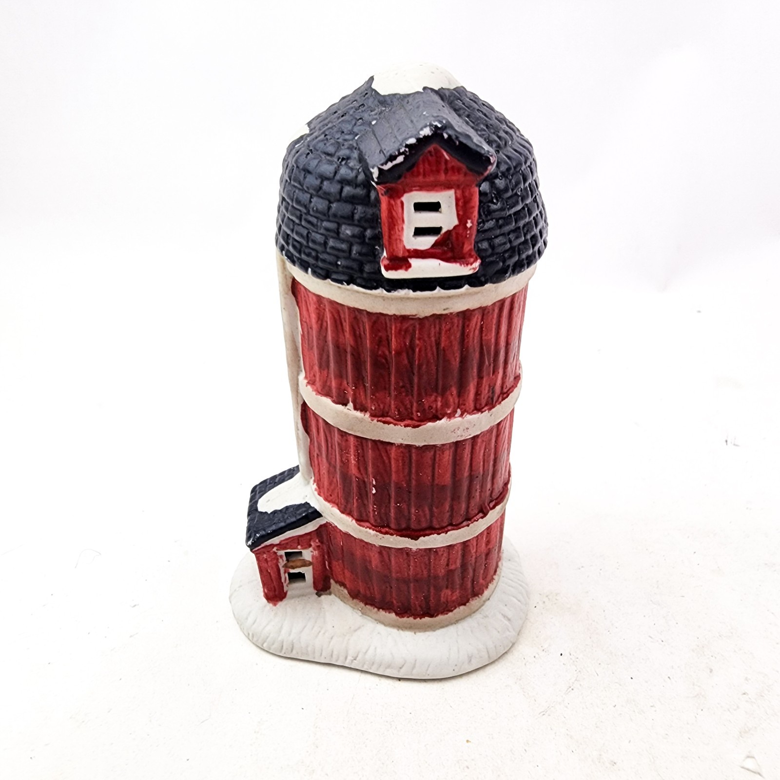 Big Lots Christmas Farm Village Red Silo Snow Roof Holiday Decor Replacement
