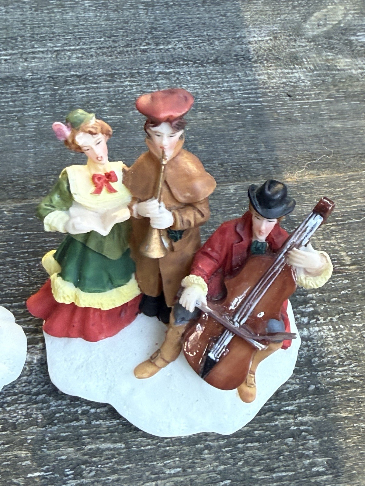 Lot Of 6 Christmas Village Figurines Decorative Miniatures Christmas Holiday