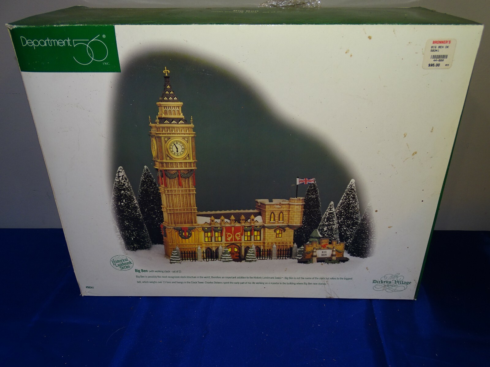 Dept. 56 Dickens Village Big Ben Clock Lighted Building NIB u730 K2
