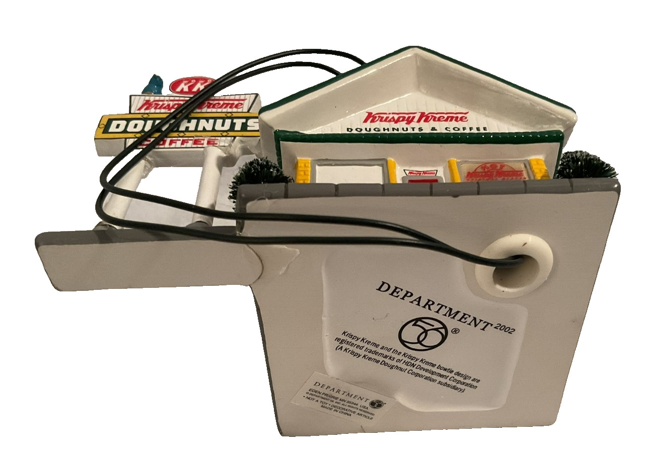 DEPT 56 KRISPY KREME DOUGHNUT SHOP SNOW VILLAGE ORNAMENT NIB-NEVER USED! #55163