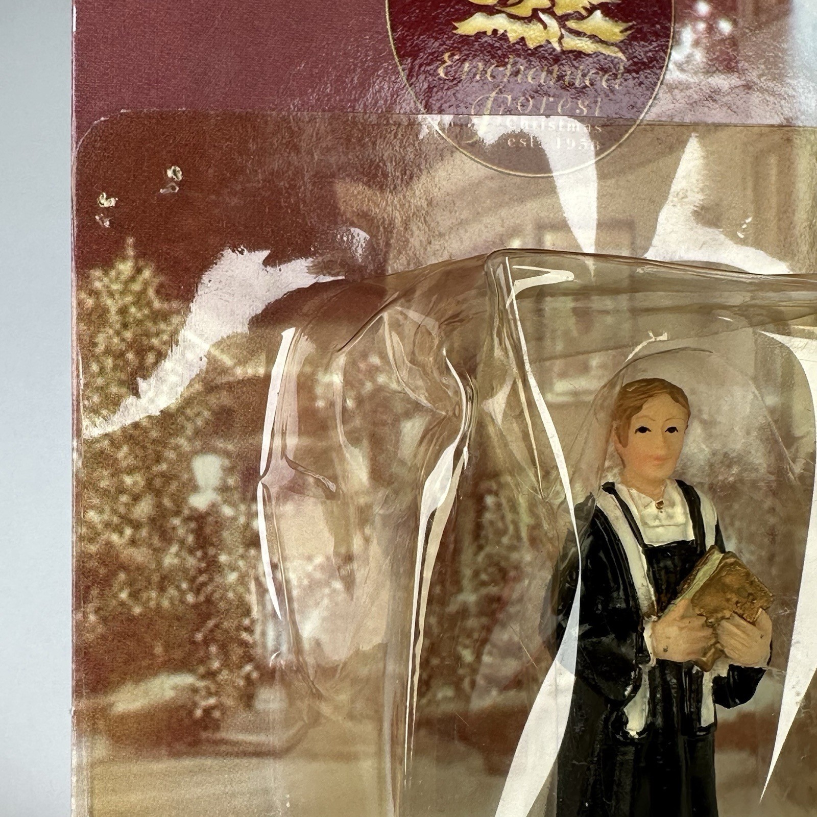Menard Enchanted Forest Village Figurine Priest 2002- Open Box