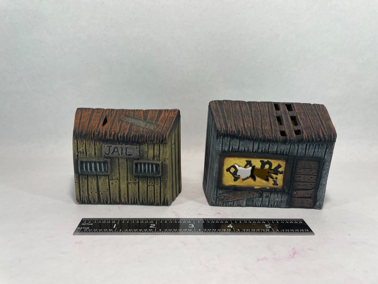 Halloween Village Decor Haunted Western Ghost Town 5 Piece Set