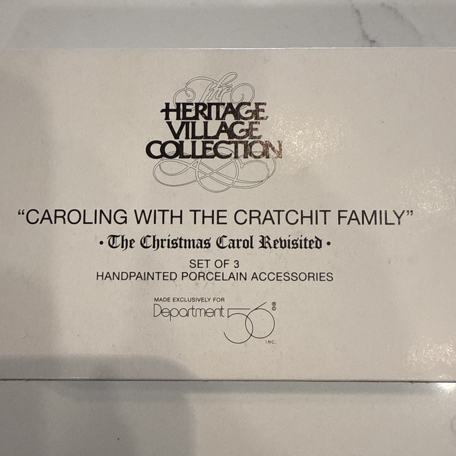 Dept.56 “CAROLING WITH THE CRATCHIT FAMILY” #58396 Christmas Carol 1996 Set of 3