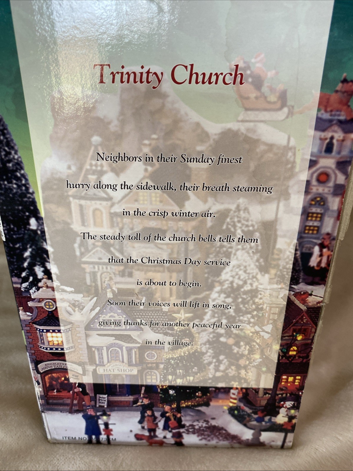Christmas Village Lighted Le max Coventry Cove Trinity Church Vintage