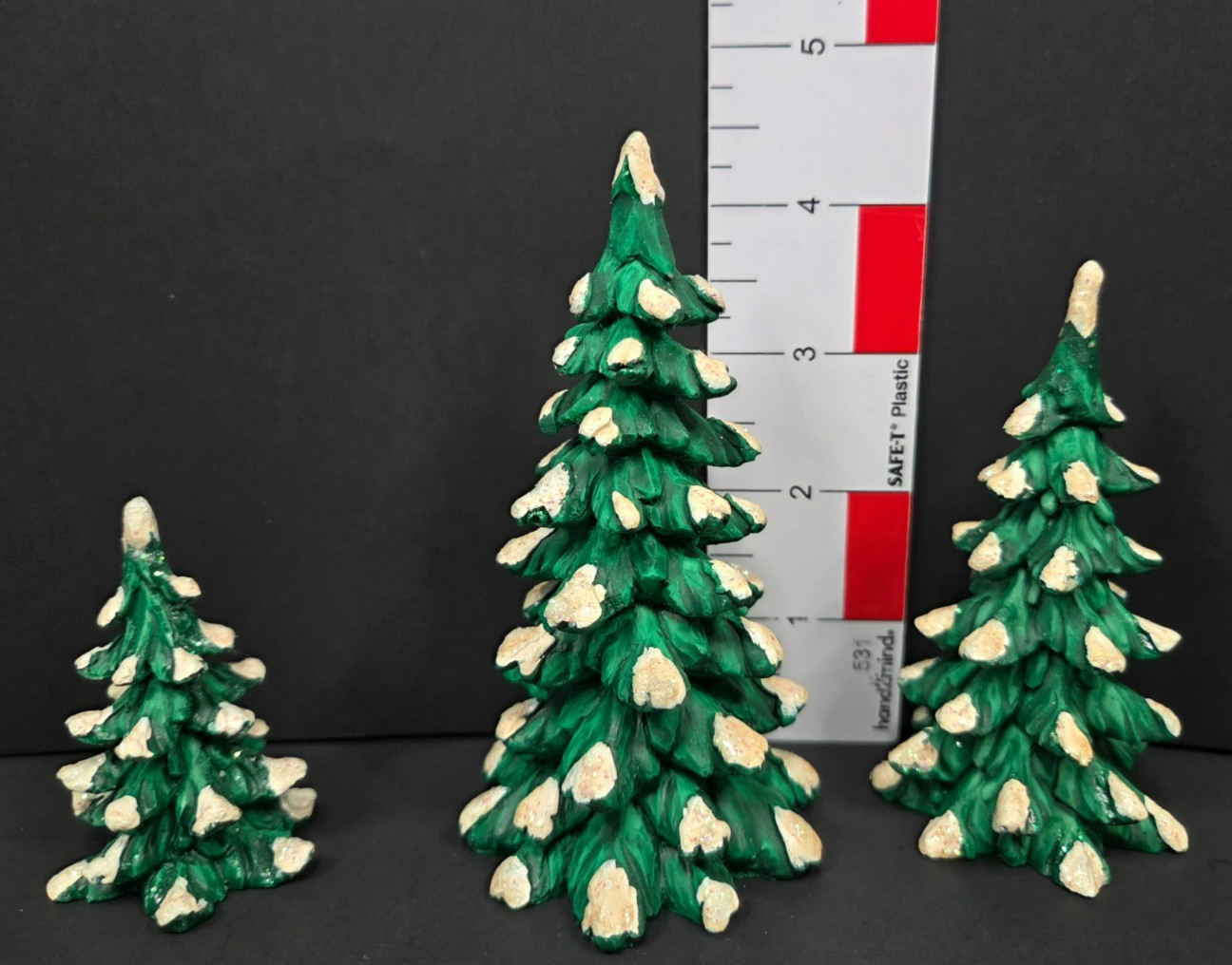 Home Towne Express 3 Piece Green Trees Set 1999 by JC Penny NEW IN BOX
