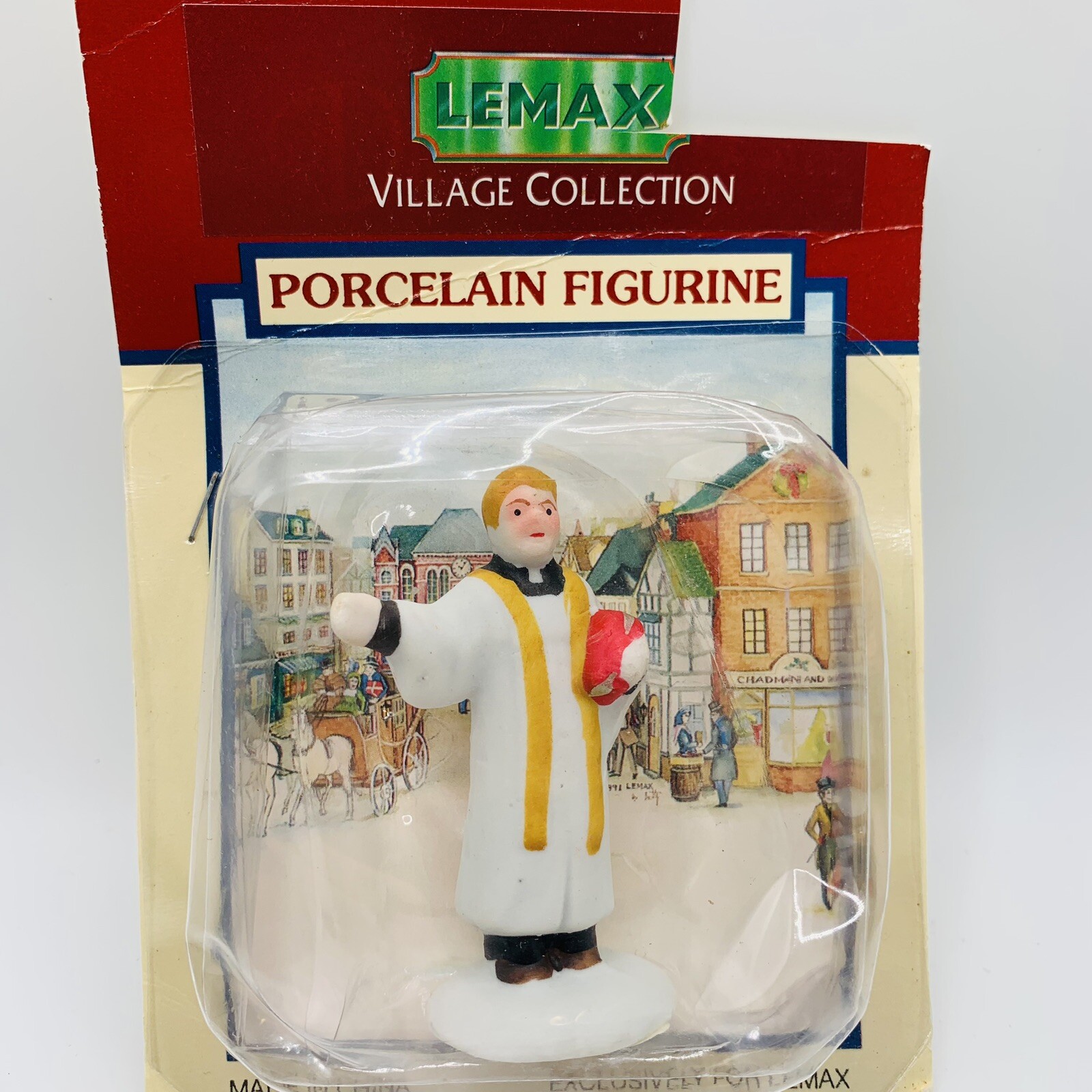 Lemax Christmas Village Town Welcome To Church Priest Pastor Minister 2.75”