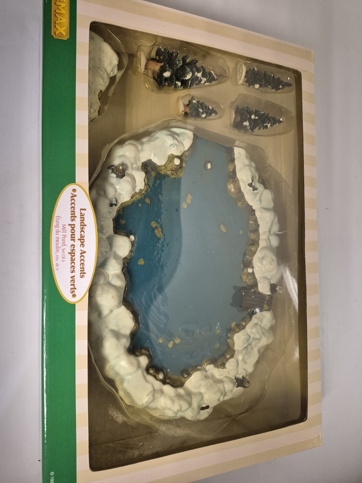 1999 Lemax Mill Pond Set Of 6 Landscape Accents In Box