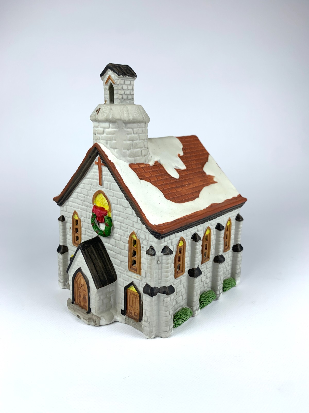 VTG Lemax Christmas Church Decoration Porcelain Cottage Holiday Display