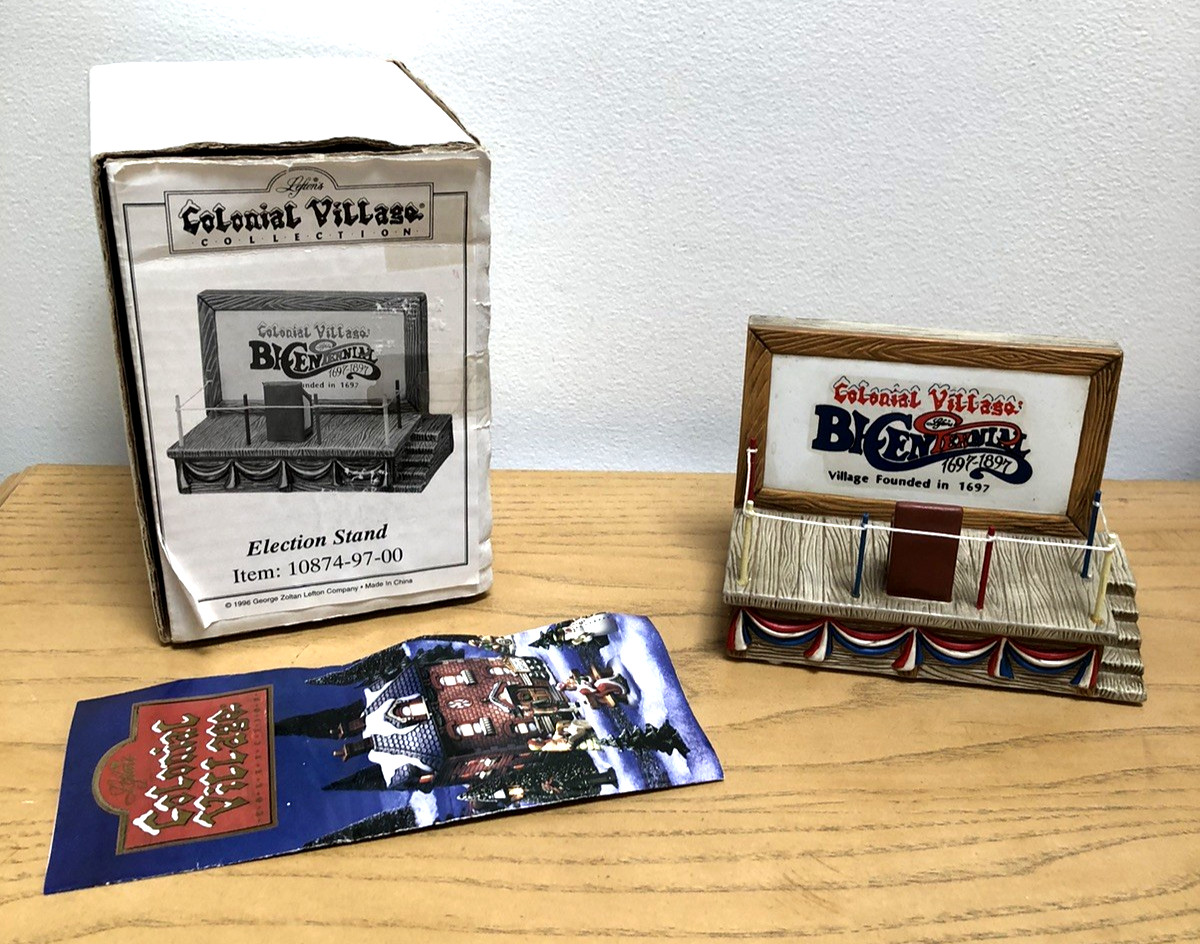 *NEW* Lefton Colonial Village—Bicentennial Election Stand Item#10874