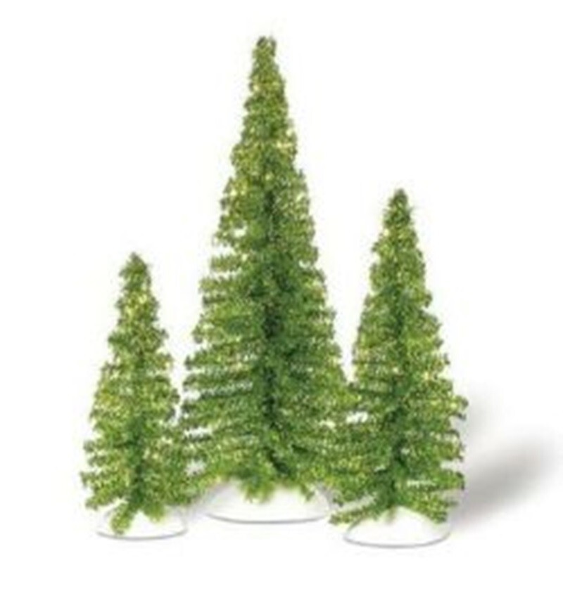 Department 56 Classic Tinsel Trees 800464 Bright Green Village Accessories Dept-