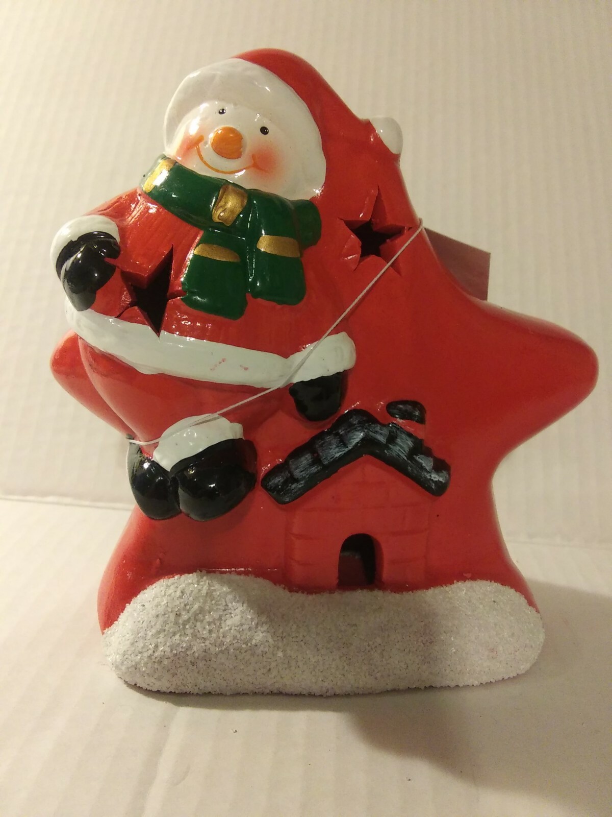Rite Aid Ceramic Light Up Snowman 5 in