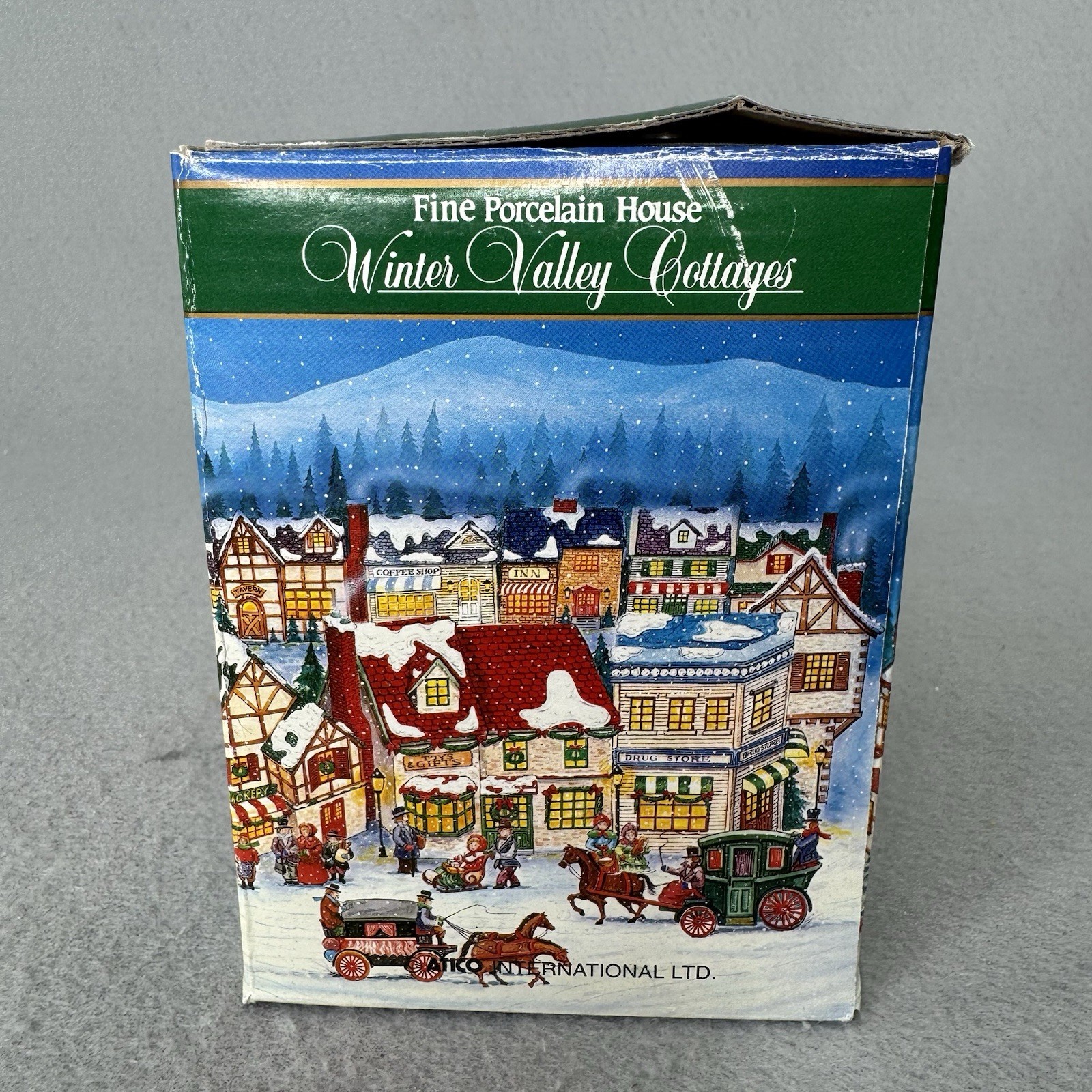 Winter Valley Cottages Fine Porcelain House Christmas Village 3″x3″
